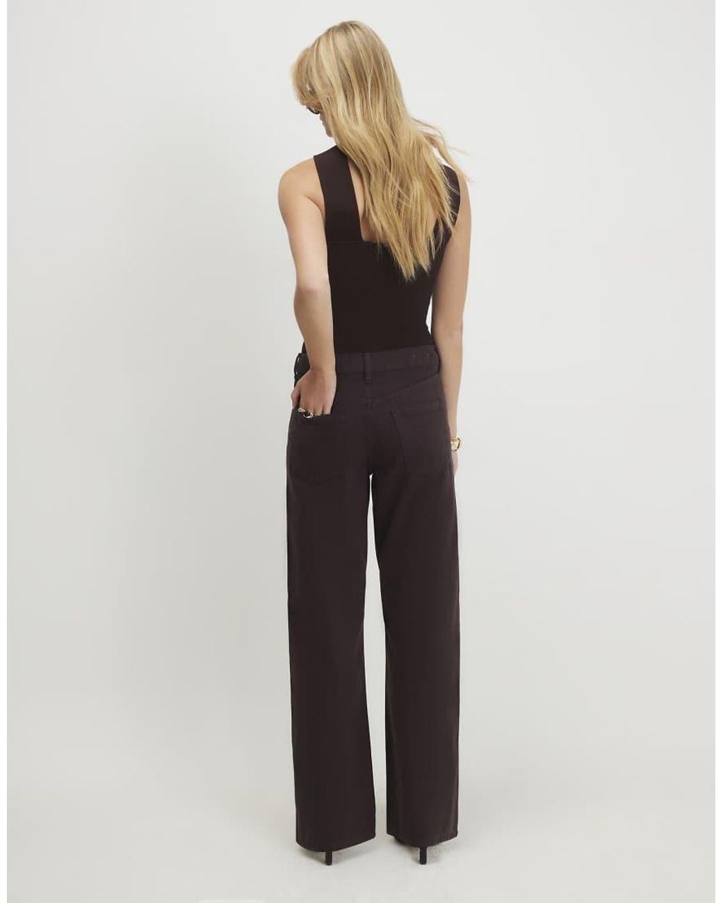 River Island Blue Relaxed Straight Leg Jeans