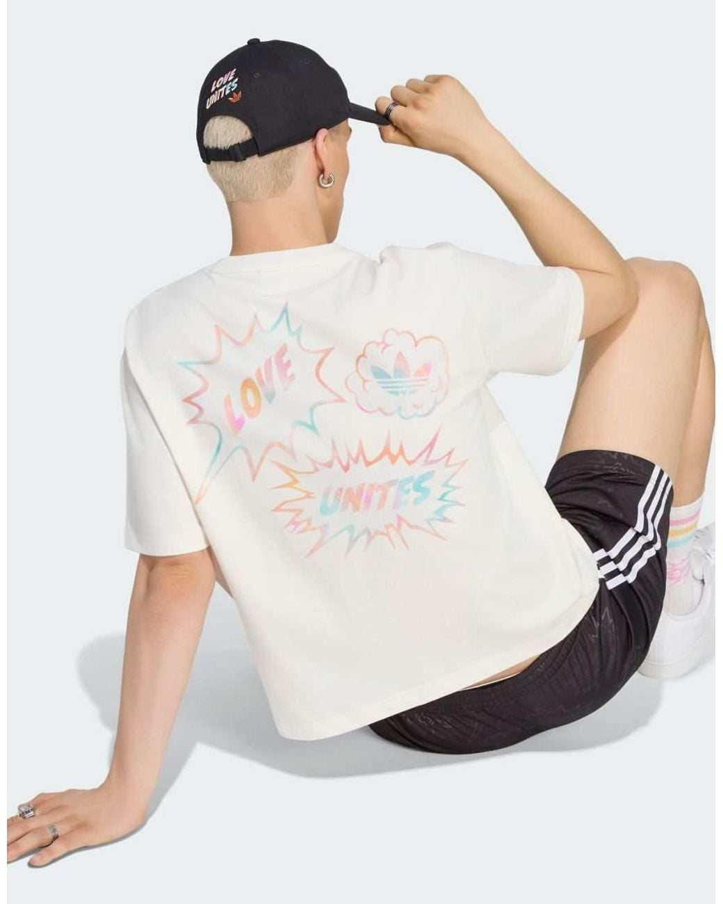 Adidas Originals White Love Unites Gfx Tee