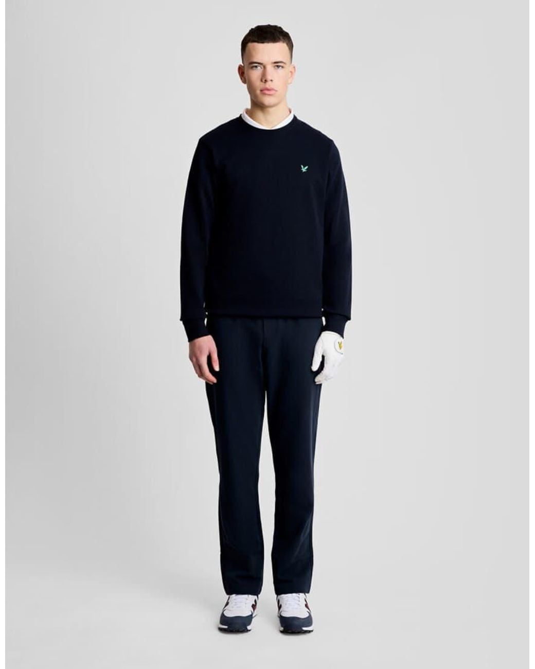 Lyle & Scott Blue Mid Layers Golf Crewneck Sweatshirt for men