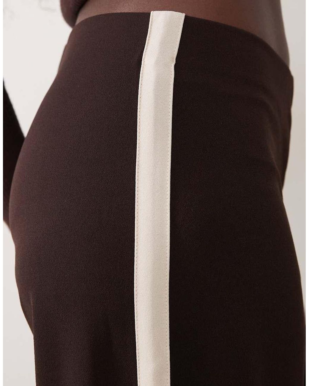 Jdy Black Wide Leg Trousers With Side Stripe