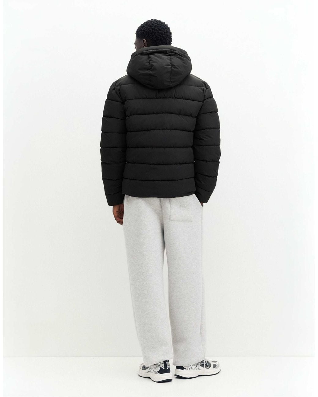 Doudoune à capuche Pull&Bear pour homme en coloris Black