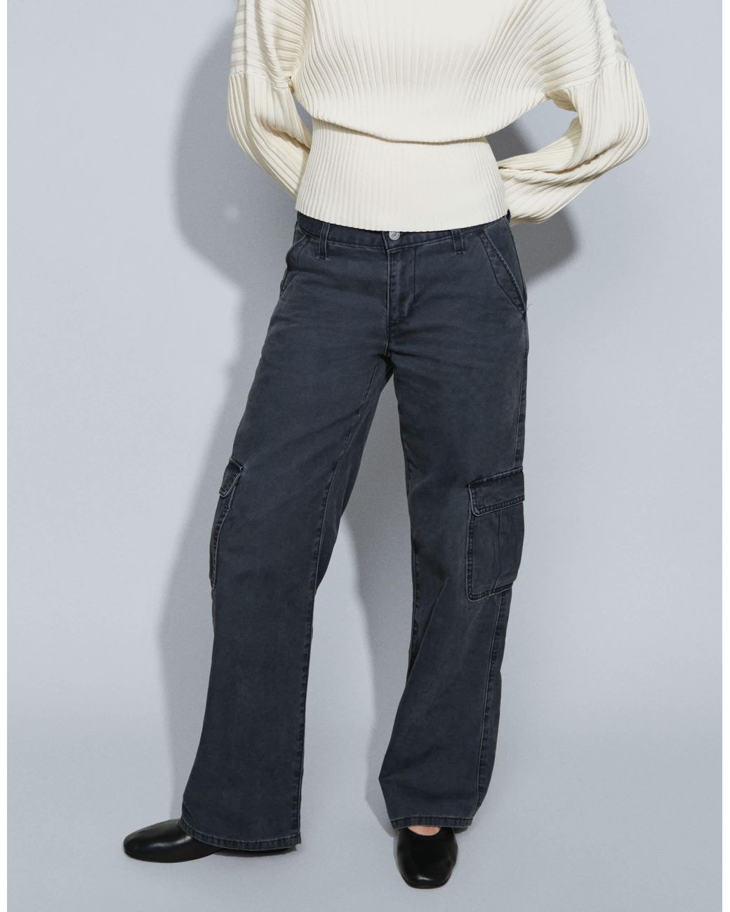 Pantalon cargo ample superlow en délavé Levi's en coloris Blue