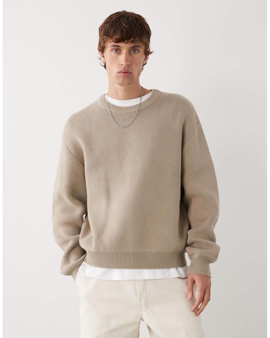 Exclusivité asos - - pull - beige Weekday pour homme en coloris Natural