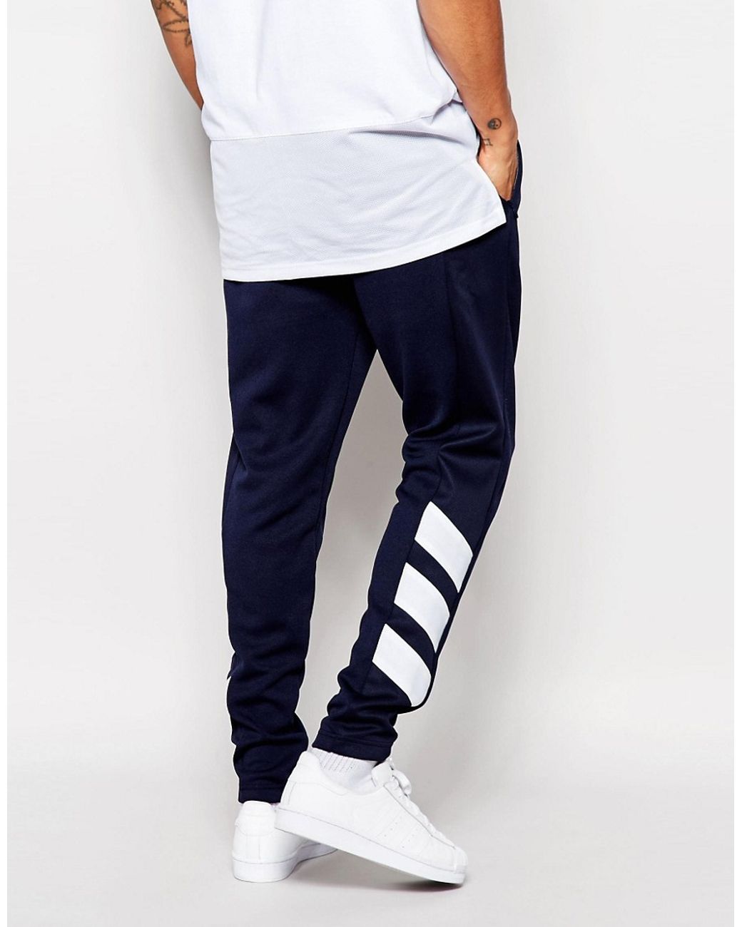 adidas Originals Skinny Joggers in Blue for | Lyst
