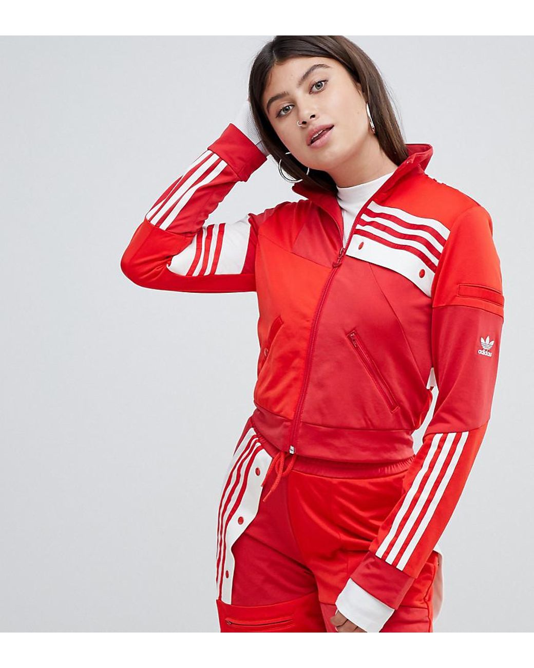 adidas Originals X Danielle Cathari Deconstructed Track Top In Red | Lyst