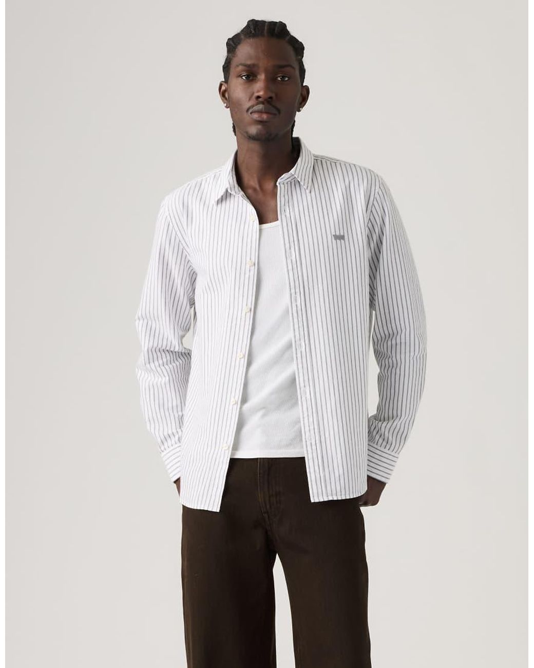 Levi's White Battery Housemark Standard Shirt for men