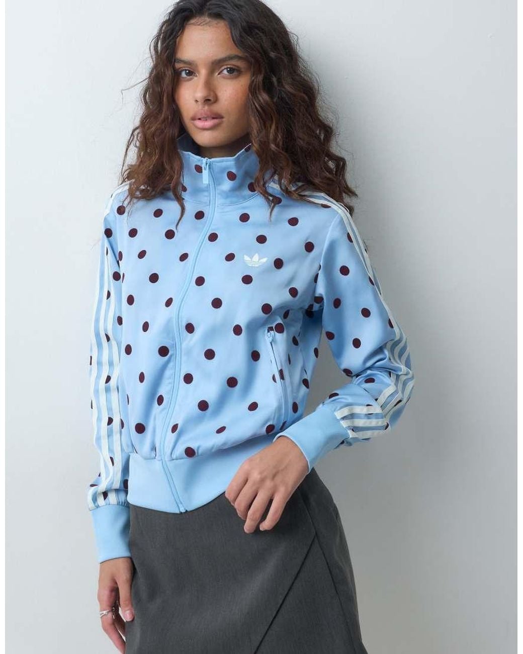 Adidas Originals Blue Satin Track Top
