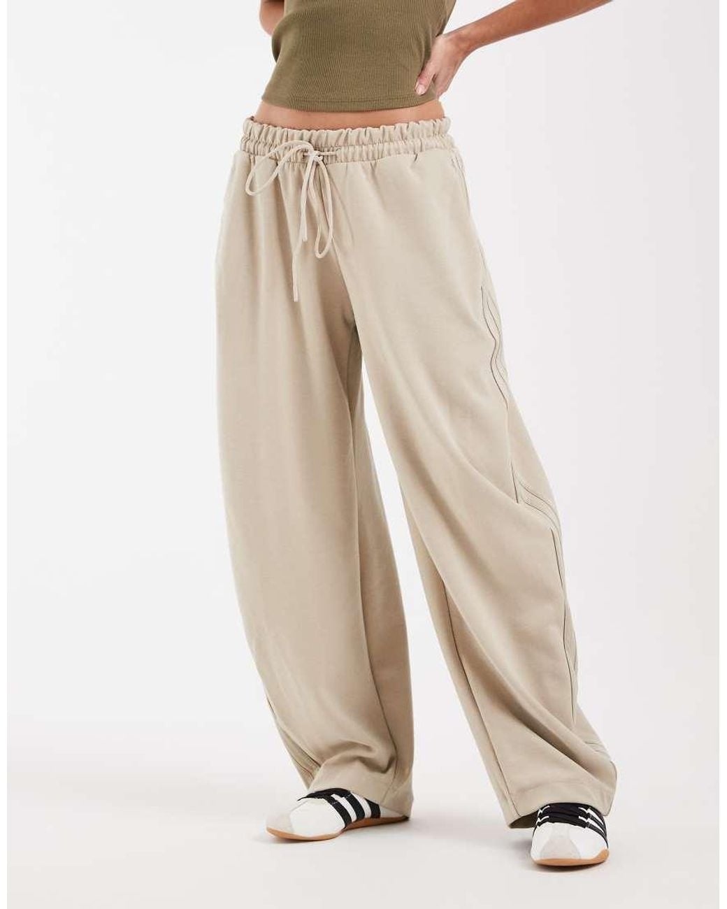 Adidas Originals Natural Soft Touch Barrel Leg Trousers