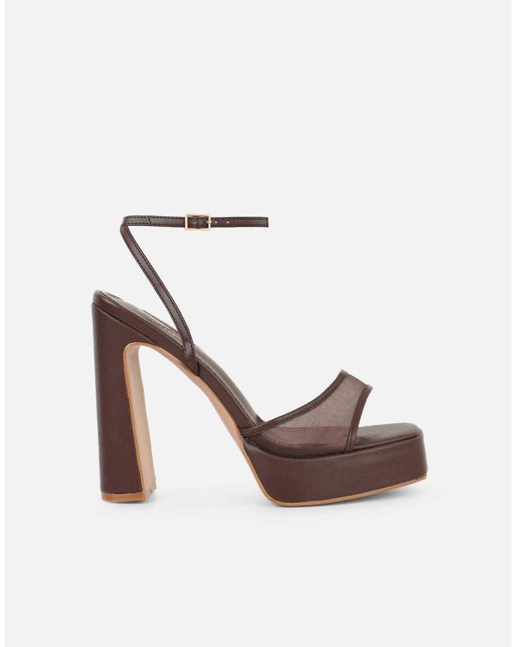 SIMMI Natural Maple Platform Heeled Sandals
