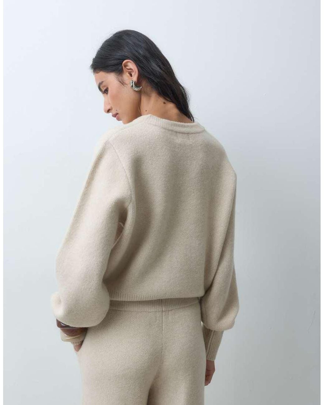 ASOS Natural Lounge Bomber Jacket Set