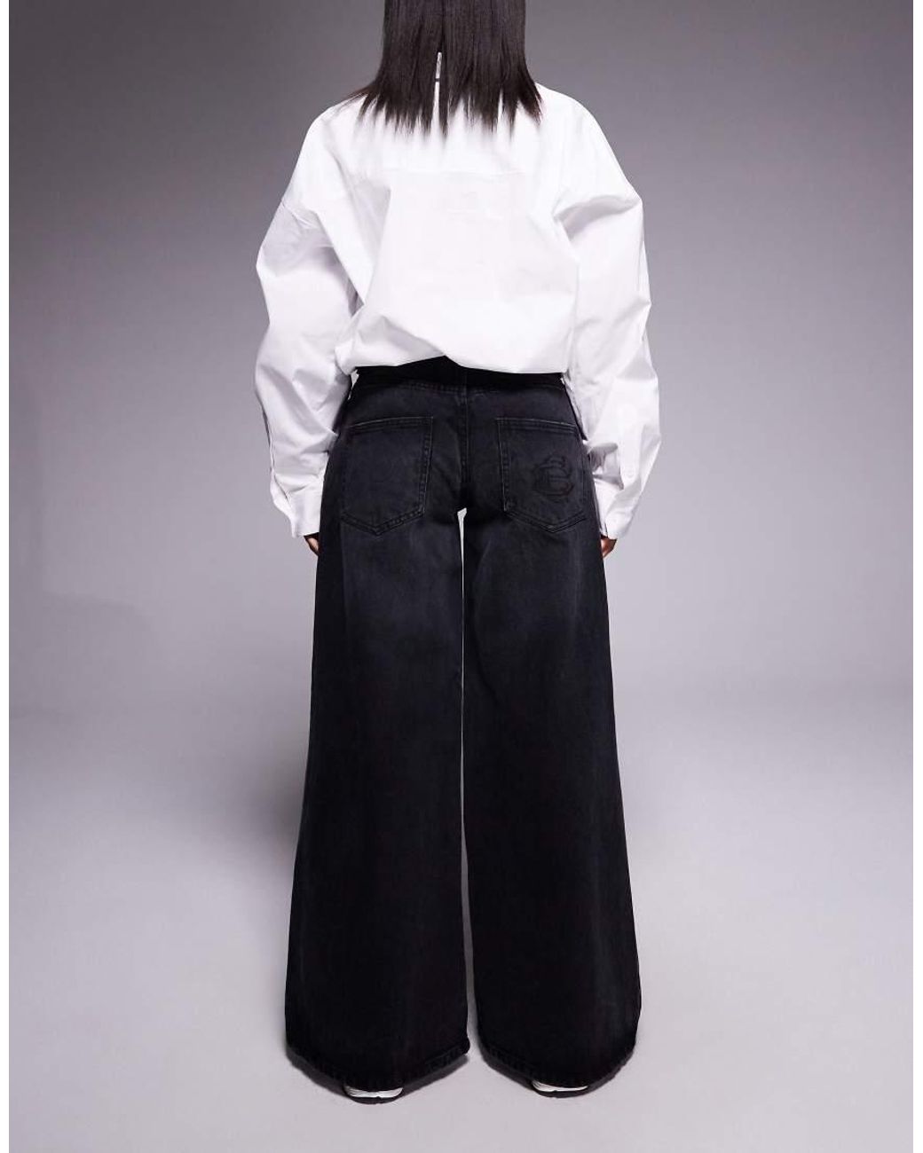 Courtside Blue Oversized Denim Jeans