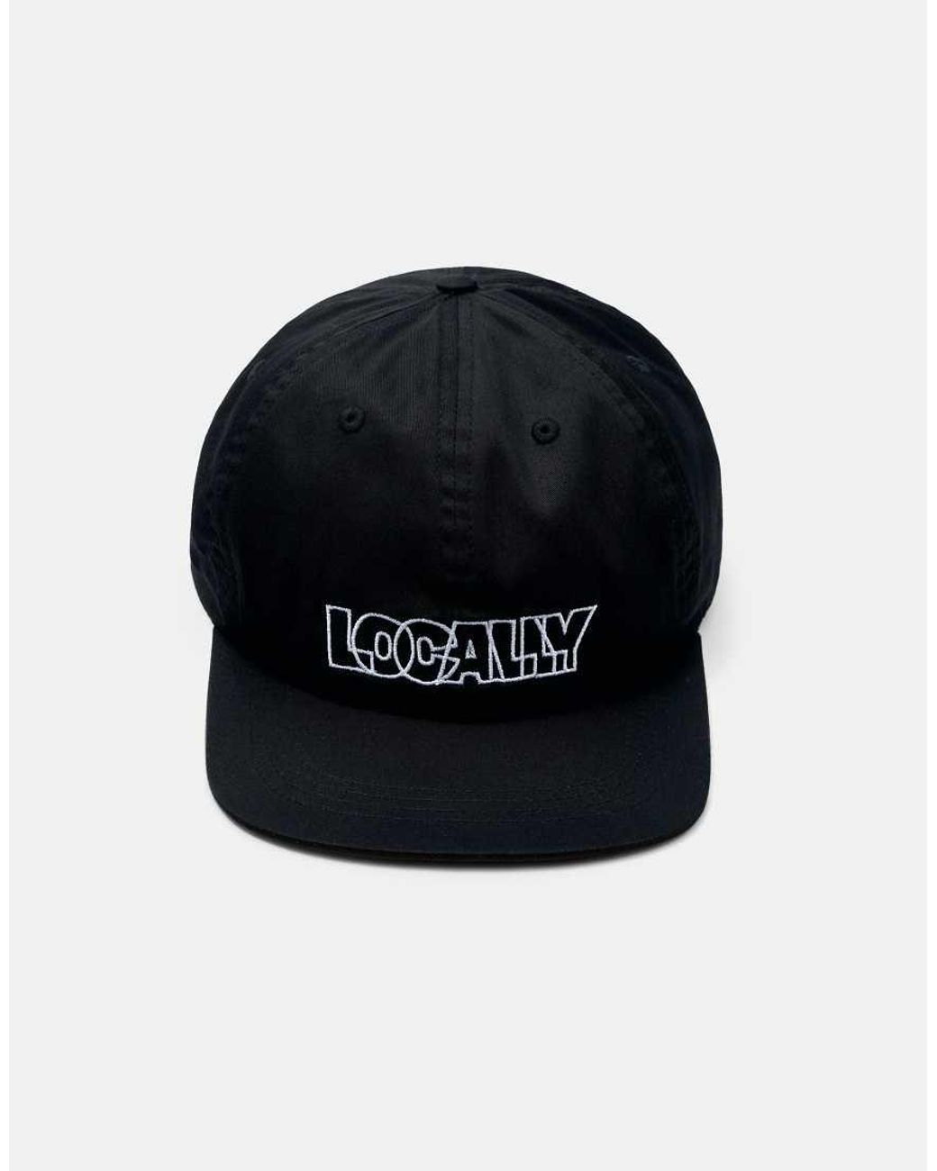 Pull&Bear Black Locally Embroidered Stwd Cap for men