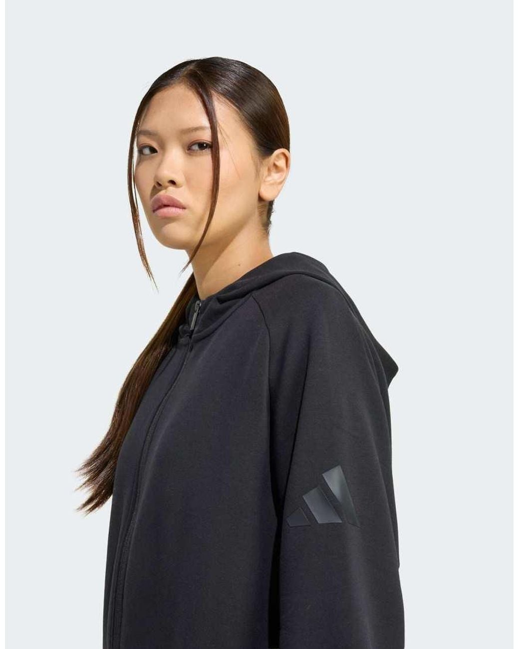 Adidas Originals Blue Soft Lux Full-zip Hoodie