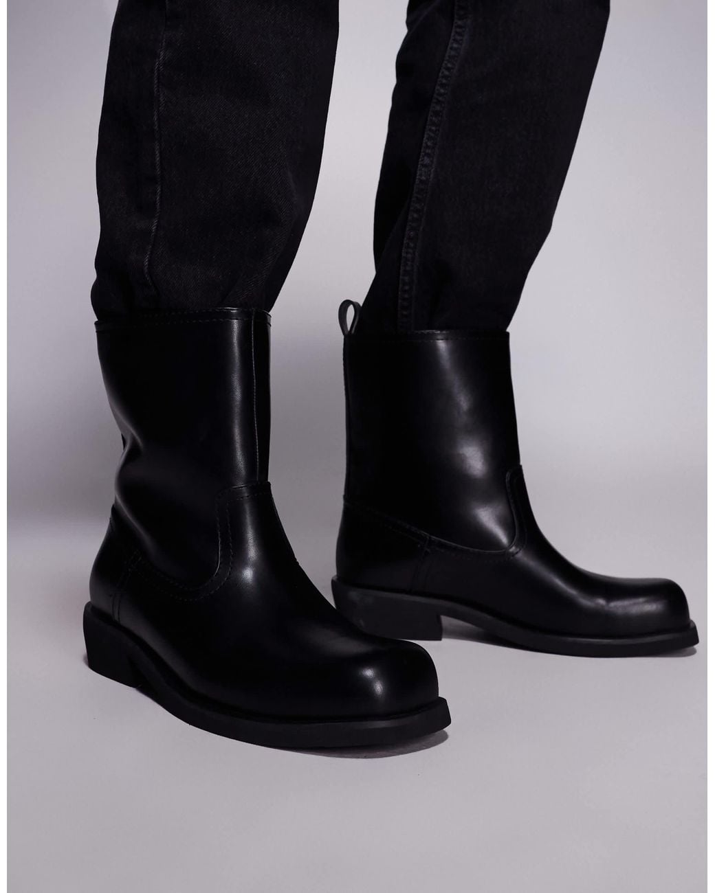 ASOS Black Pull On Boots for men