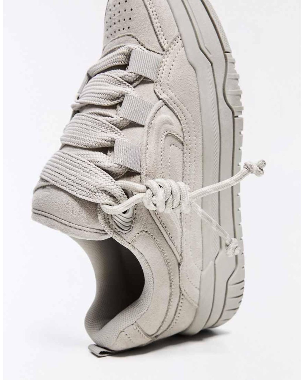 Bershka Gray Chunky Skate Shoes