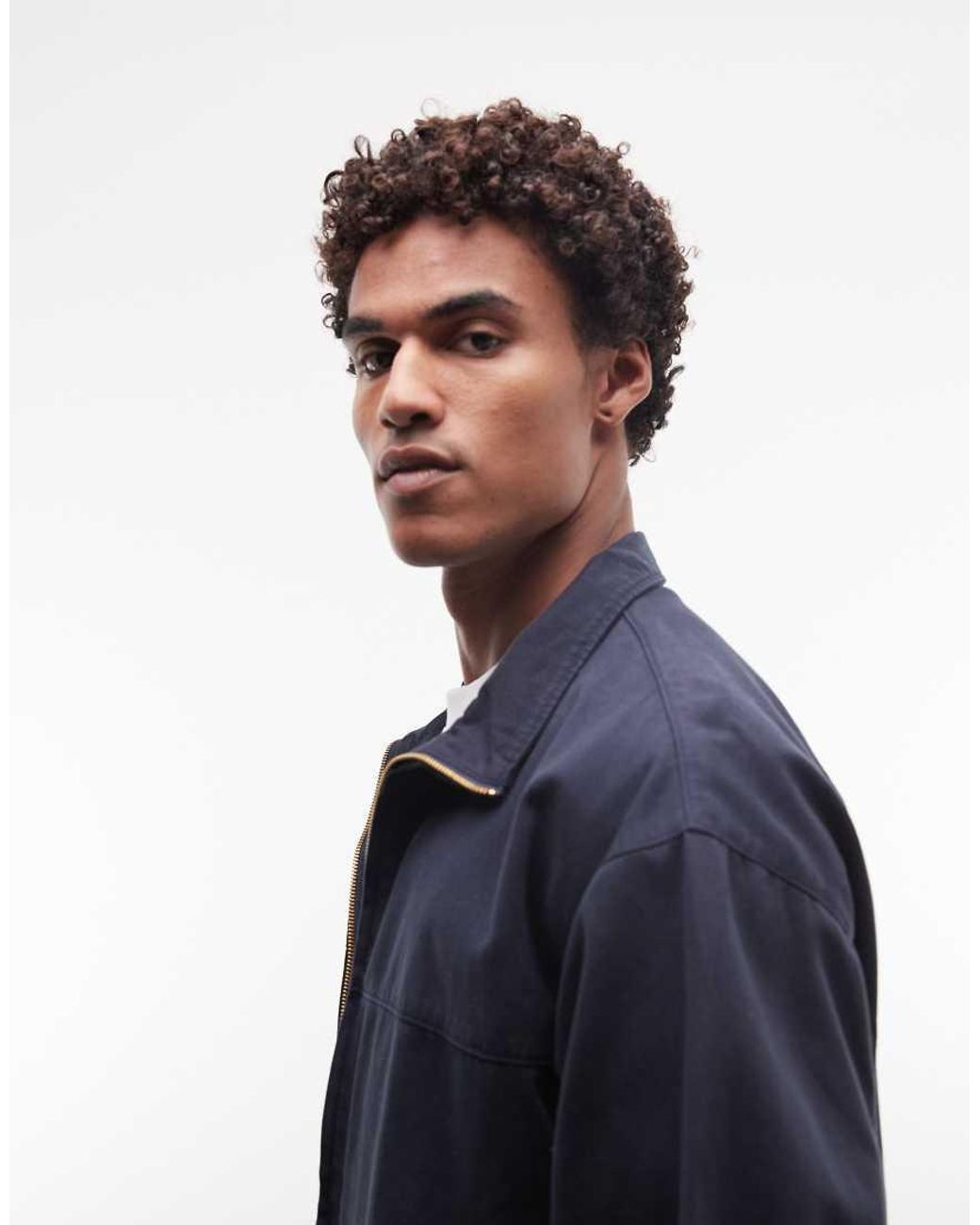 Gramicci Blue Twill Zip Up Jacket for men
