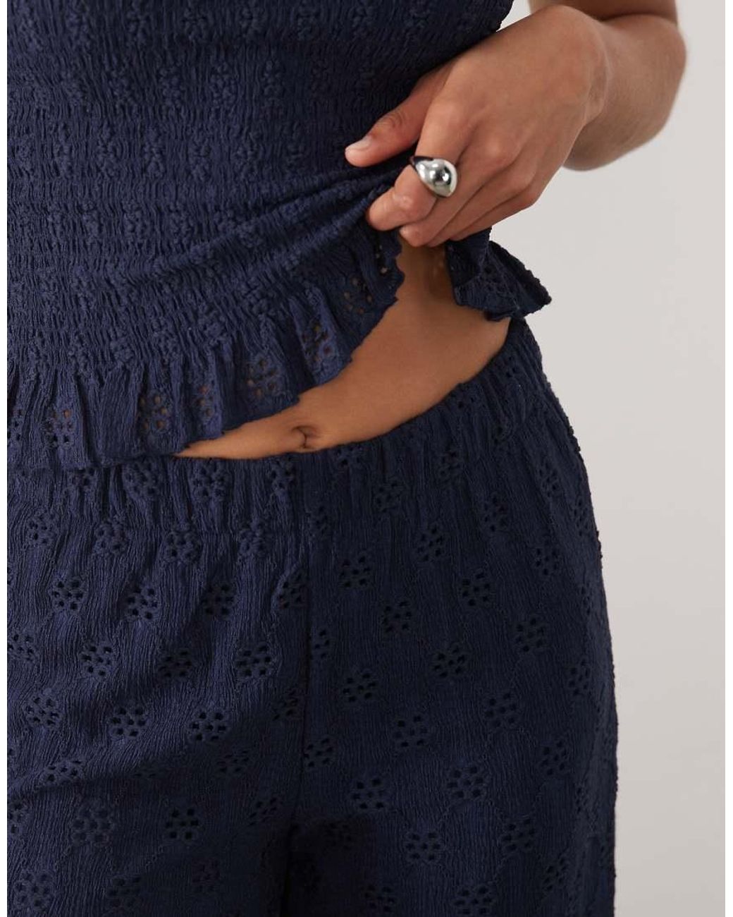 Mango Blue Teen Floral Straight Trouser Co-ord