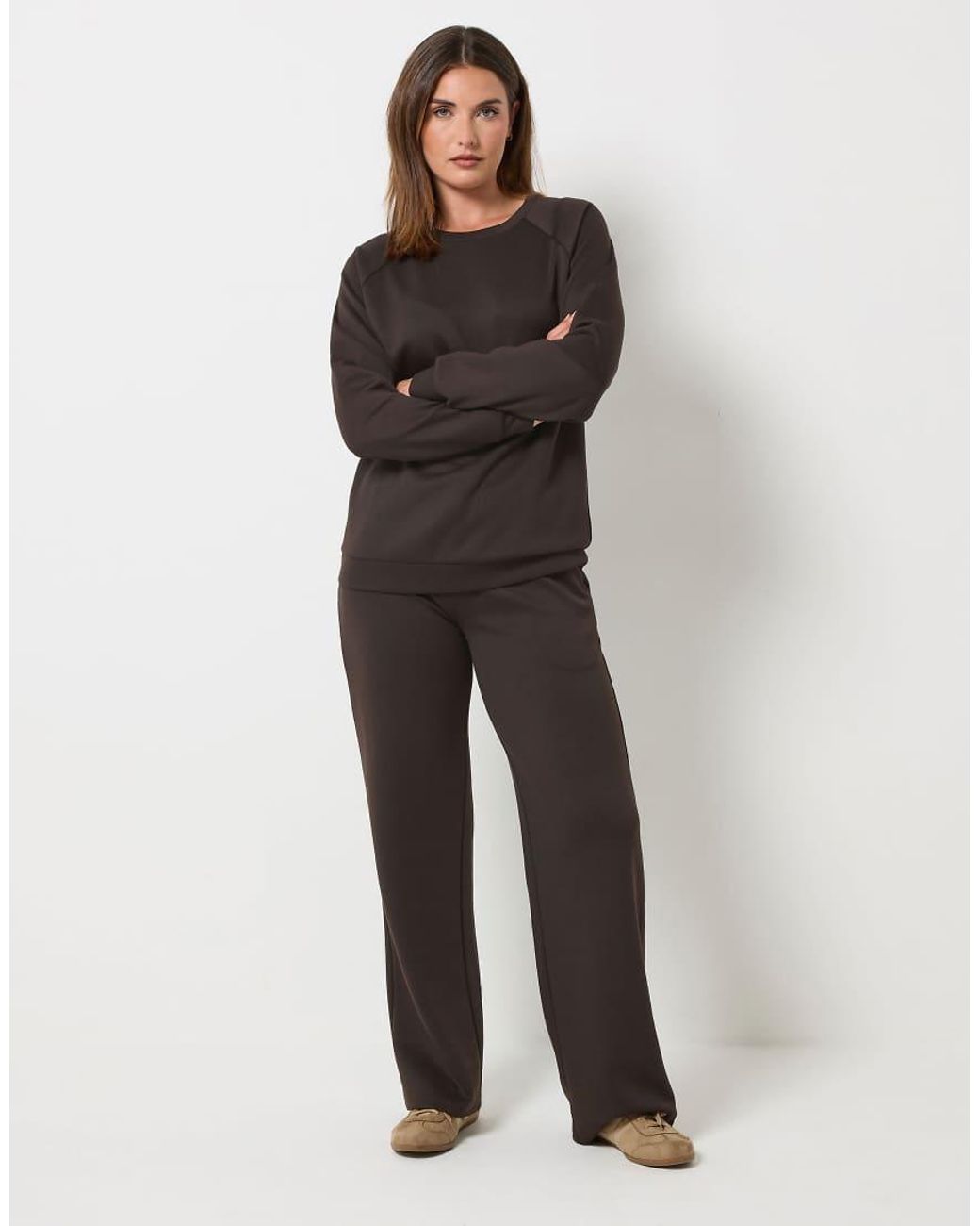 Long Tall Sally Black Premium Wide Leg Joggers