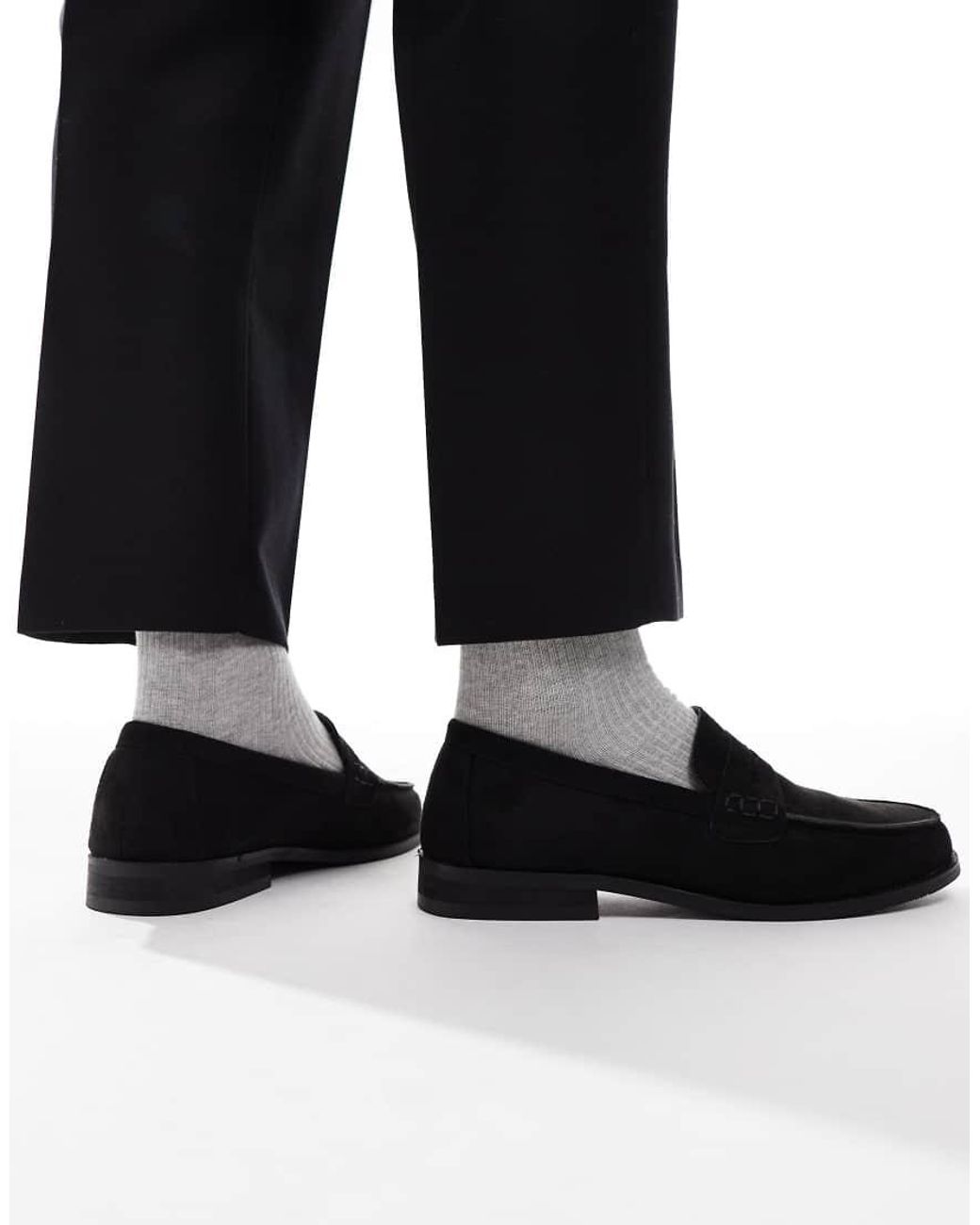 SEQWL Black Hero Ruched Detailing Loafers for men