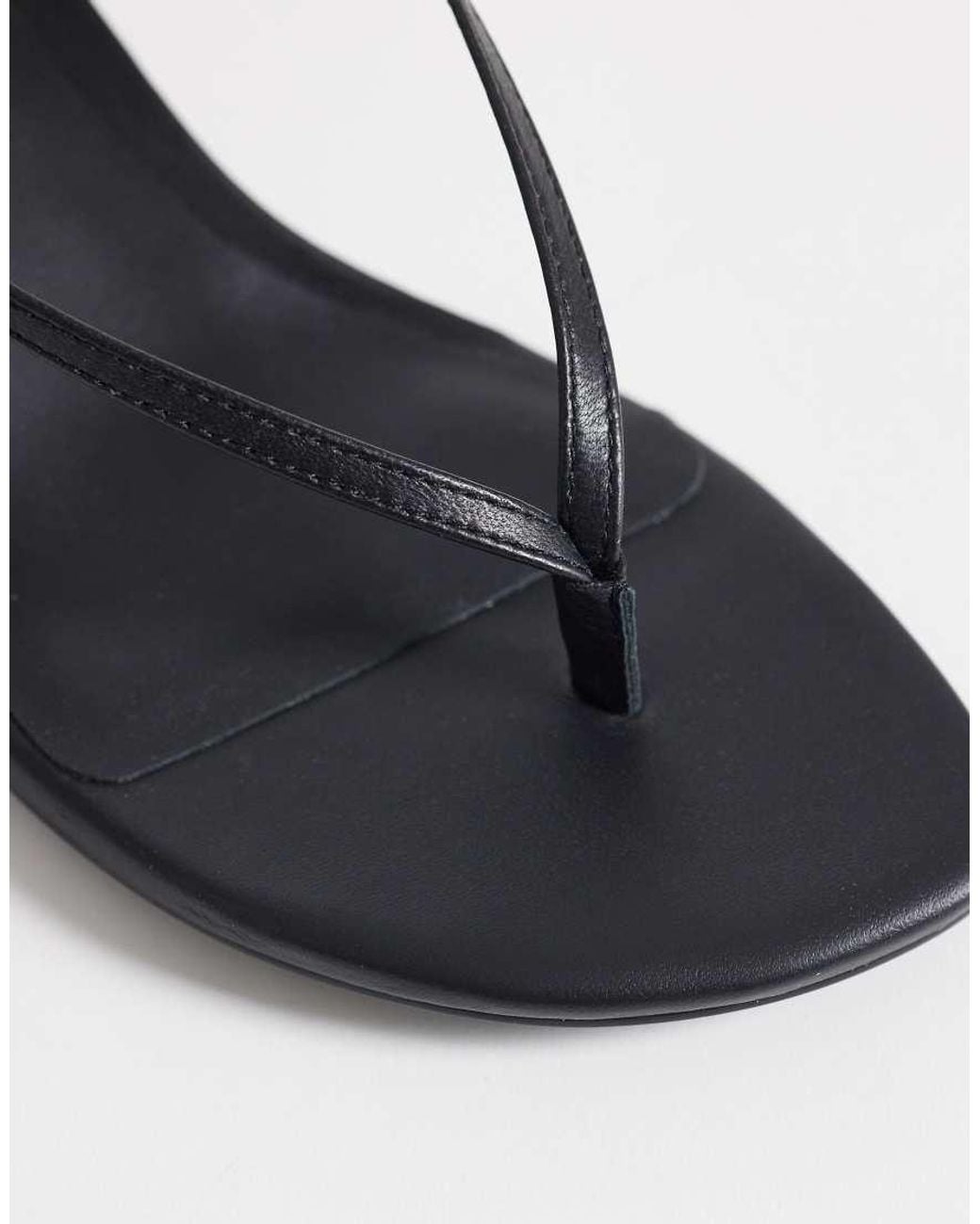 Calvin Klein Black Jeans Strappy Slingback Leather Sandal