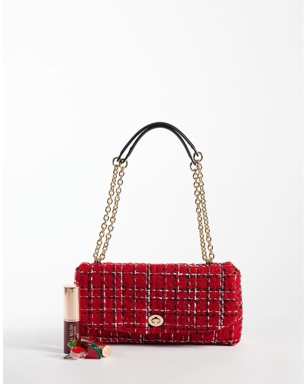 Mango Red Fabric Cross Body Bag