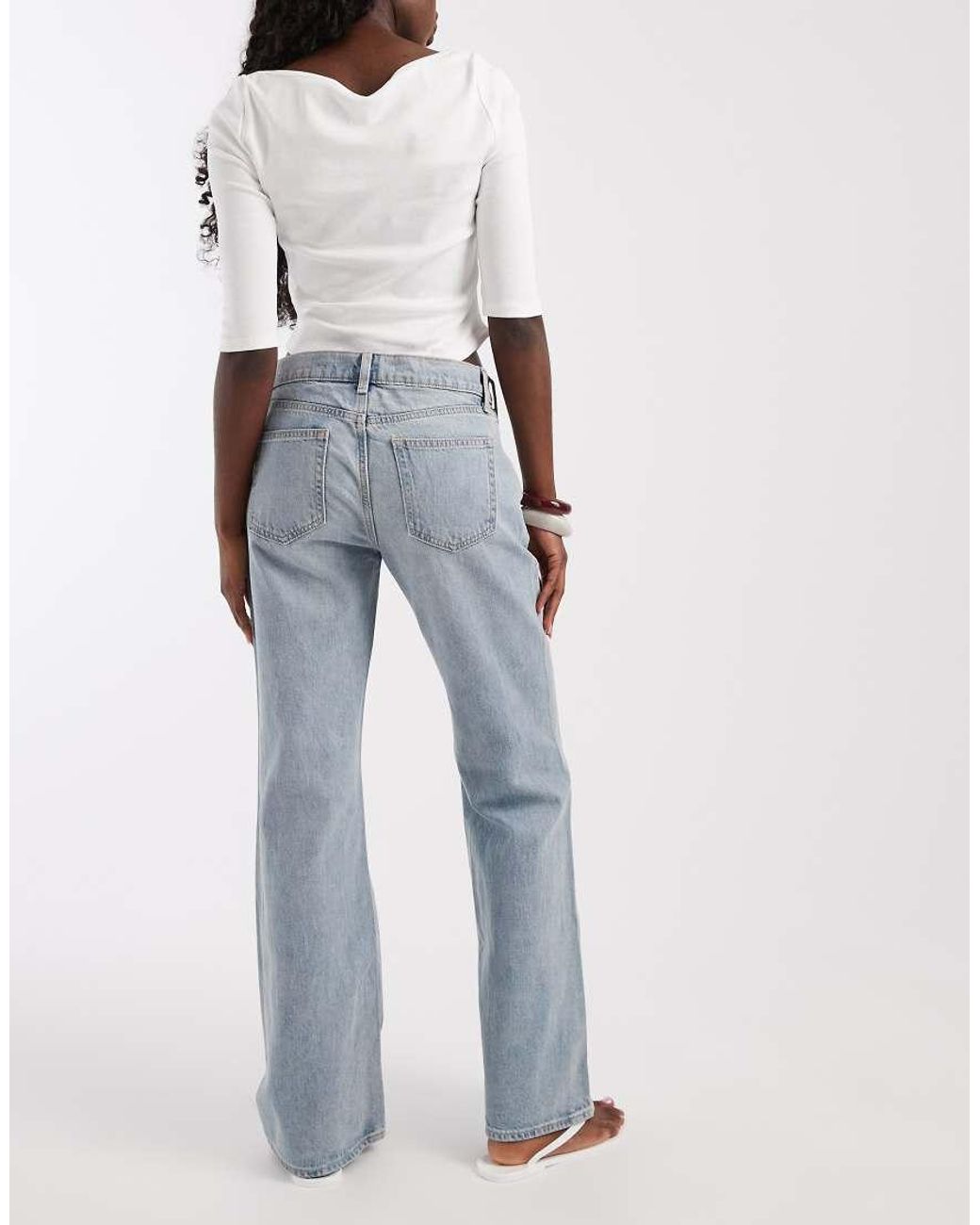 Gap Blue Mid Rise Relaxed Flare Jeans