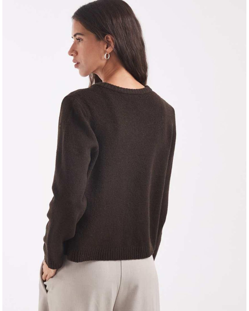 ONLY Gray Tie Front Knitted Cardigan