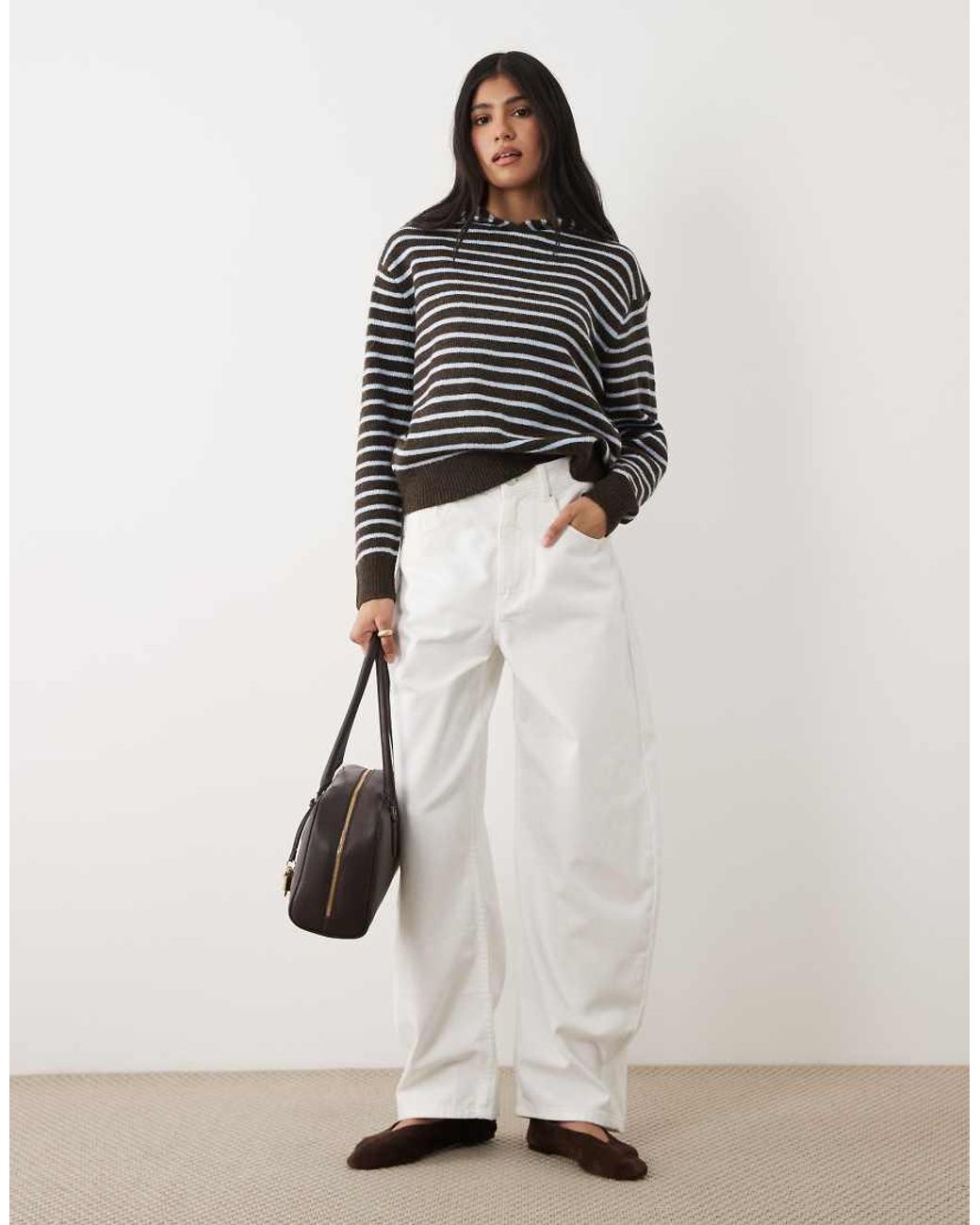 Cotton On Black Sporty Stripe Hooded Knit