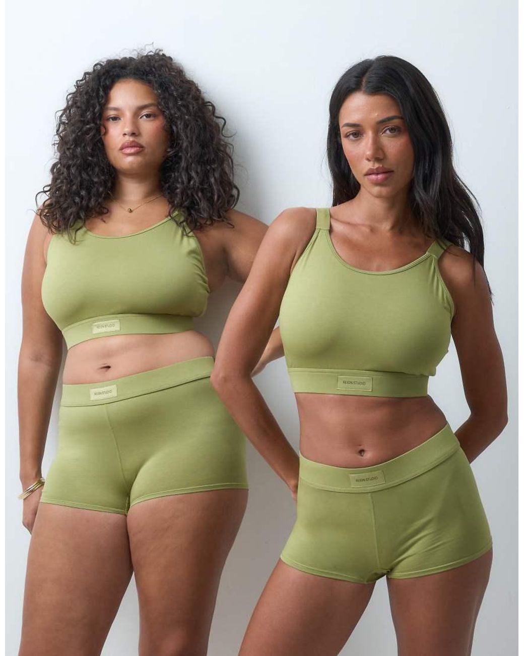 RIEN STUDIO Green Conna High Waisted Boxer Brief
