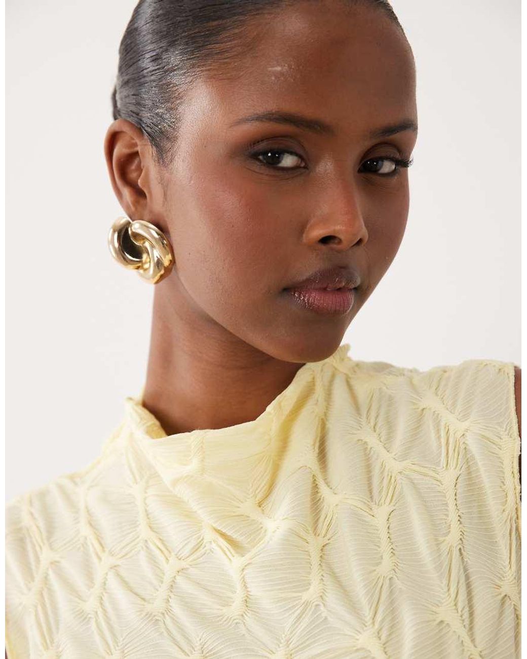 Vila Natural Textured Jersey Maxi Dress