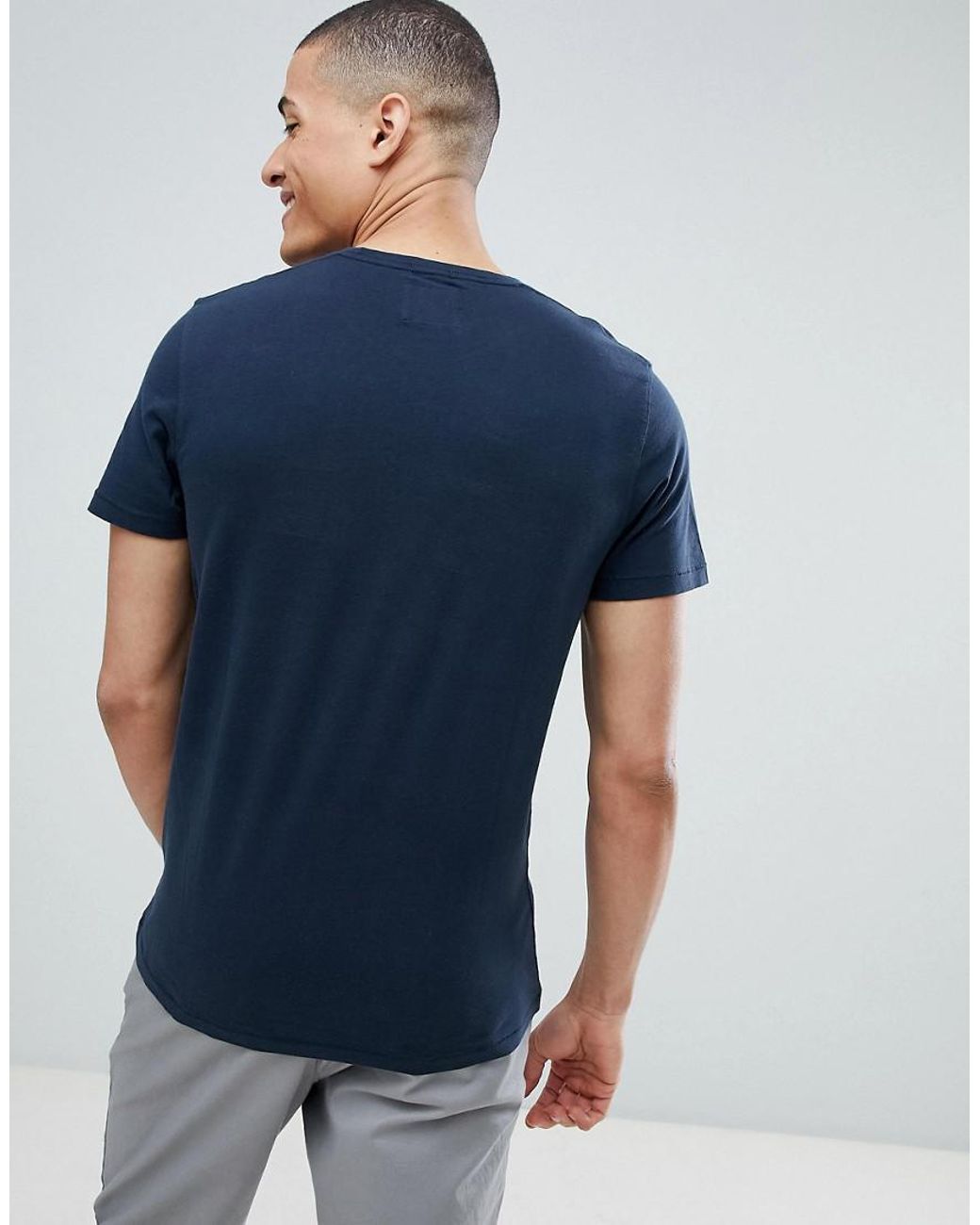 Abercrombie & Fitch Large Pop Icon Crew Neck T-shirt In Navy in Blue for  Men | Lyst UK