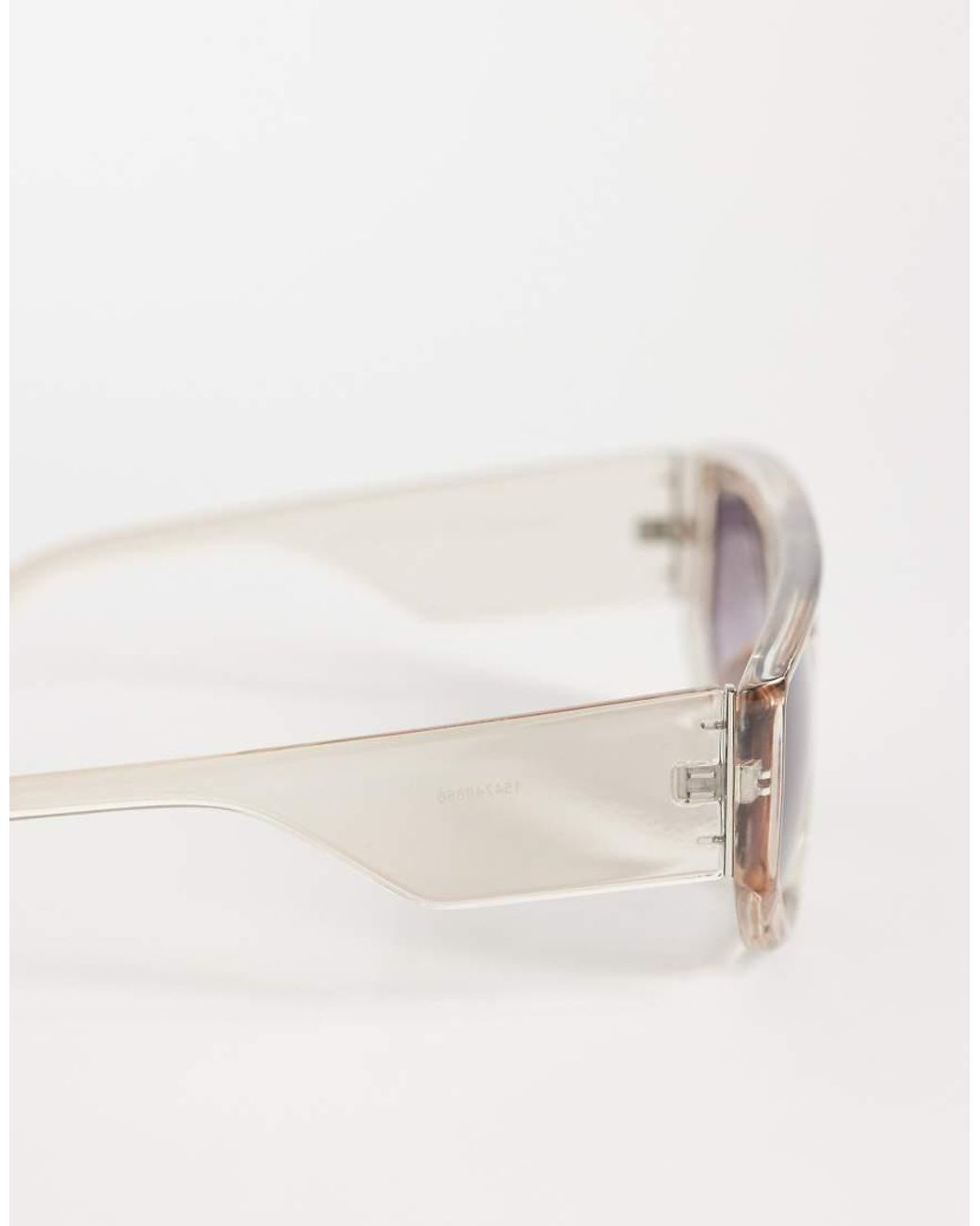 ASOS Gray Oversized Angular Aviator Sunglasses