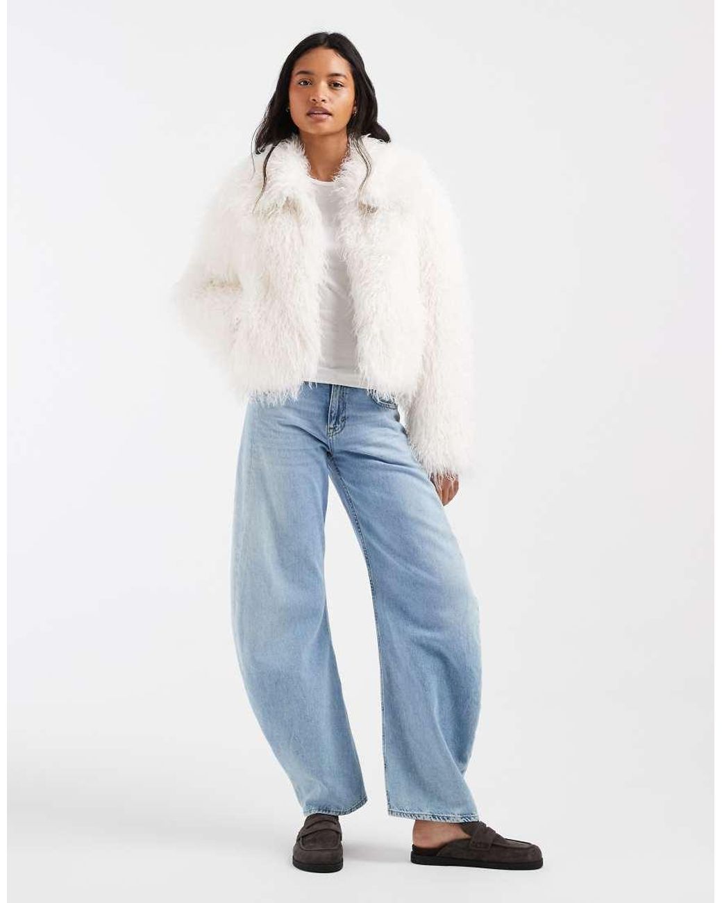 Urbancode White Code Faux Fur Jacket