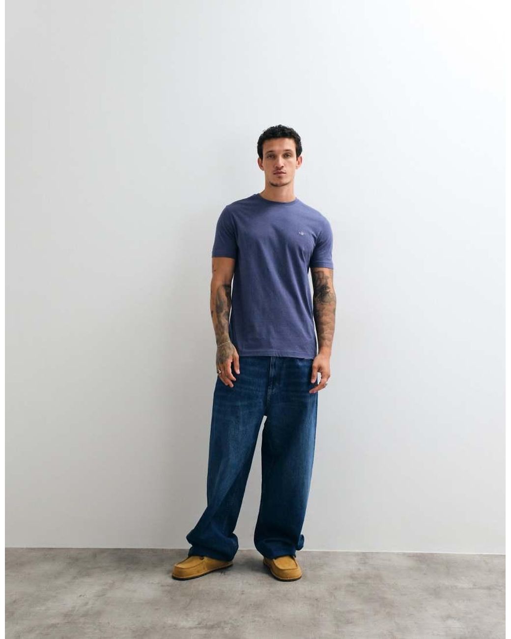 Gant Blue Regular Fit Shield Logo Short Sleeve T-shirt for men