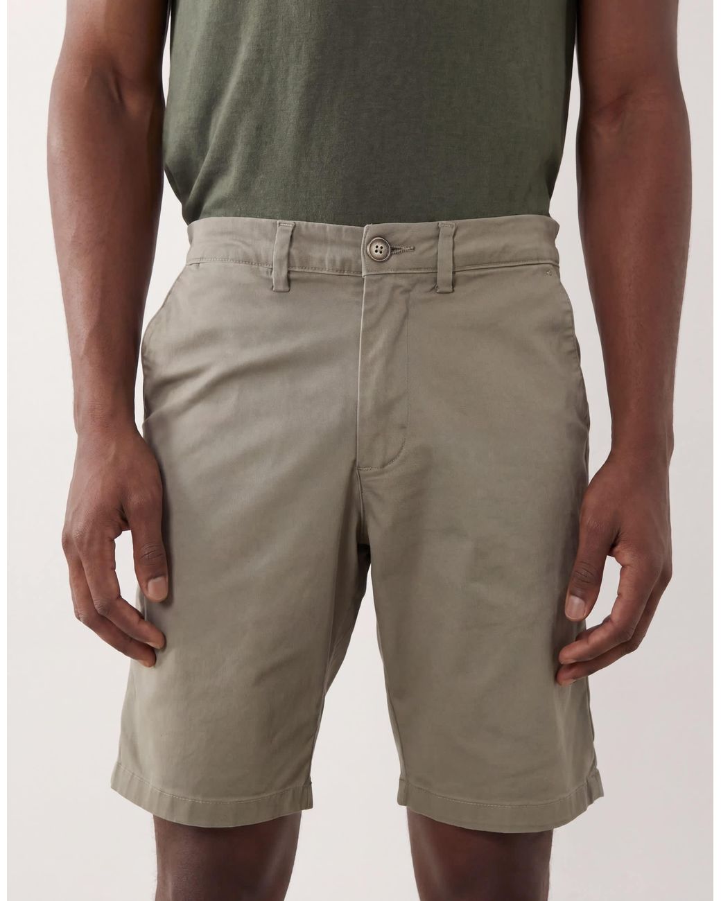 SELECTED Green Chino Shorts for men
