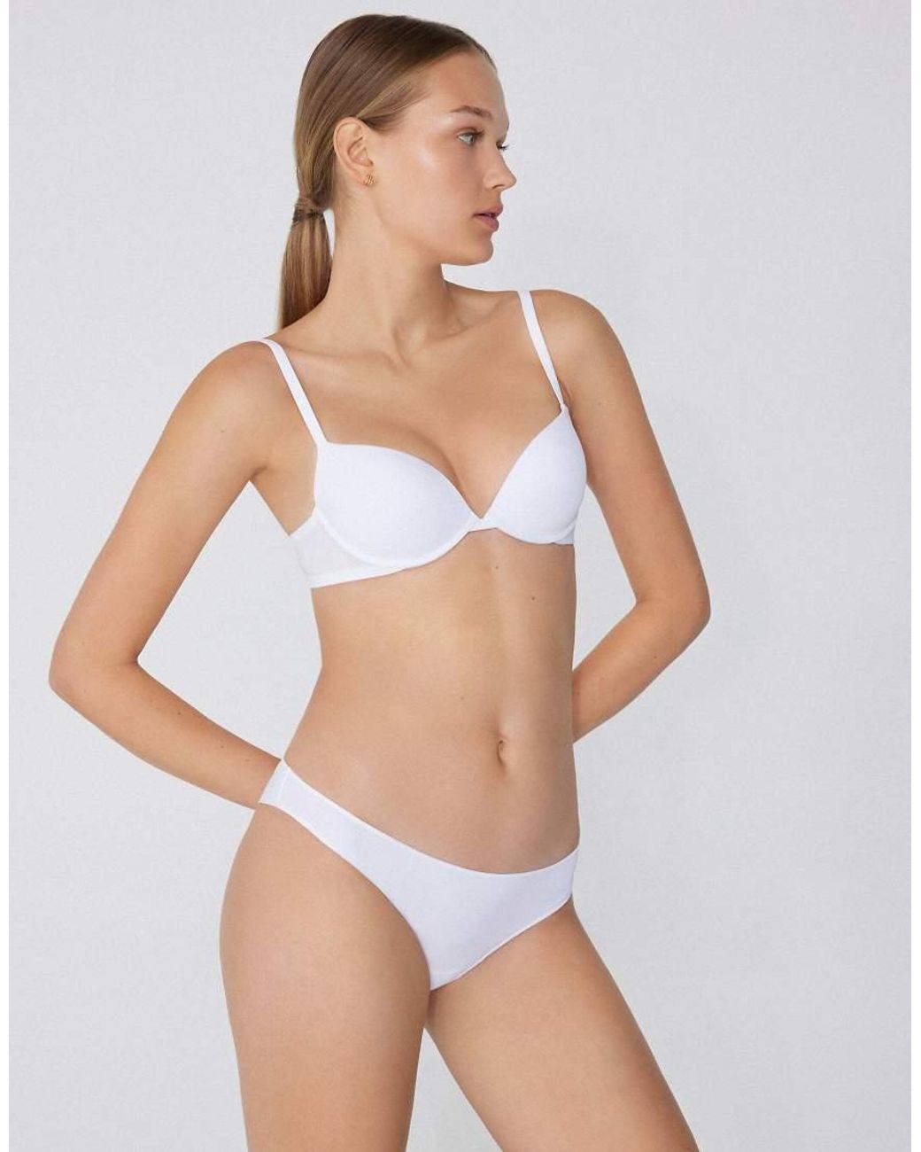 Tezenis White Microfibre Brazilian Briefs