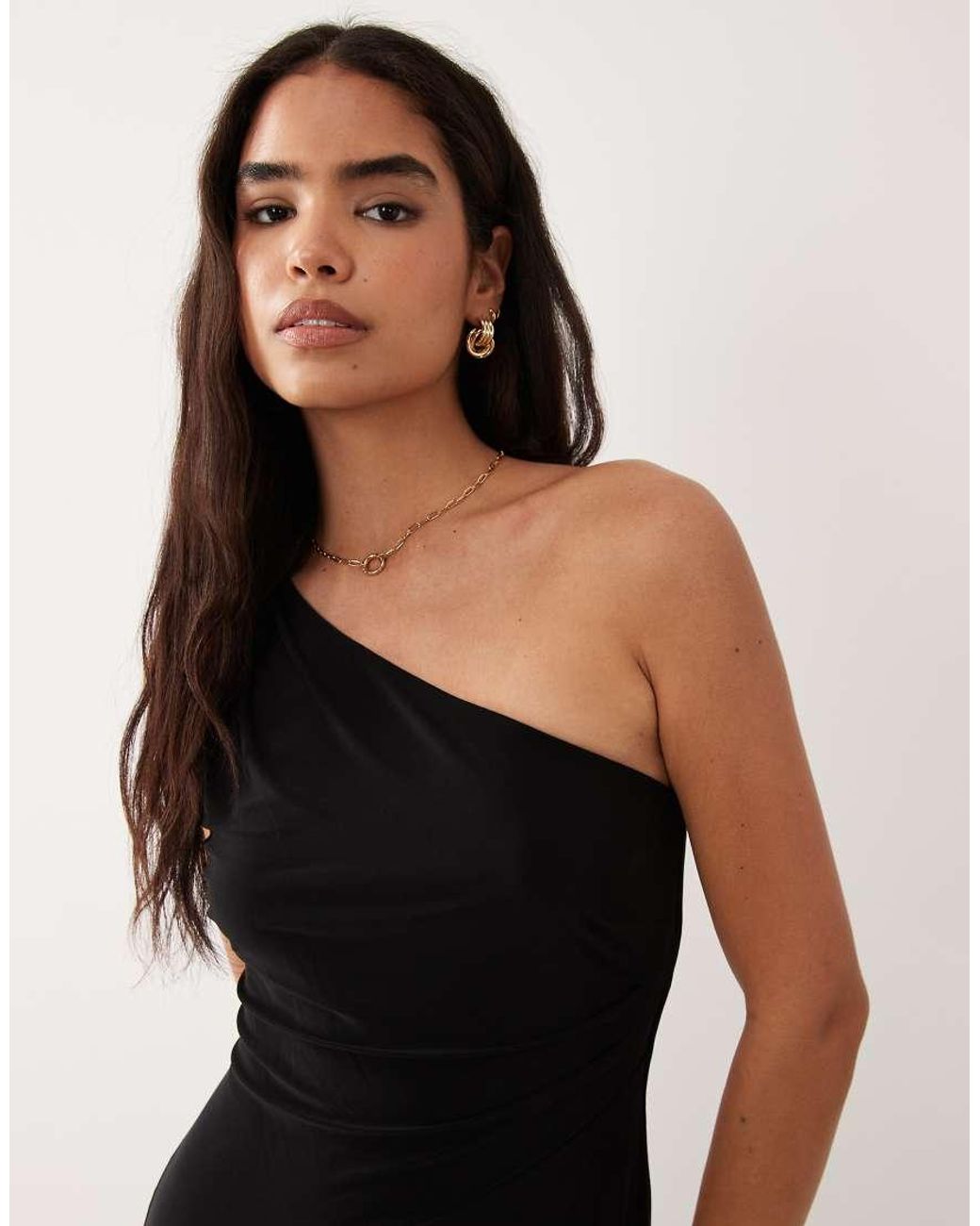 black denim dress zipper front Cool-Girl Twill Maxi With Metal Bow Back – kalisa Womans Dresses Uk Shirt black print sleeve:36/37 Model is 5`8 And