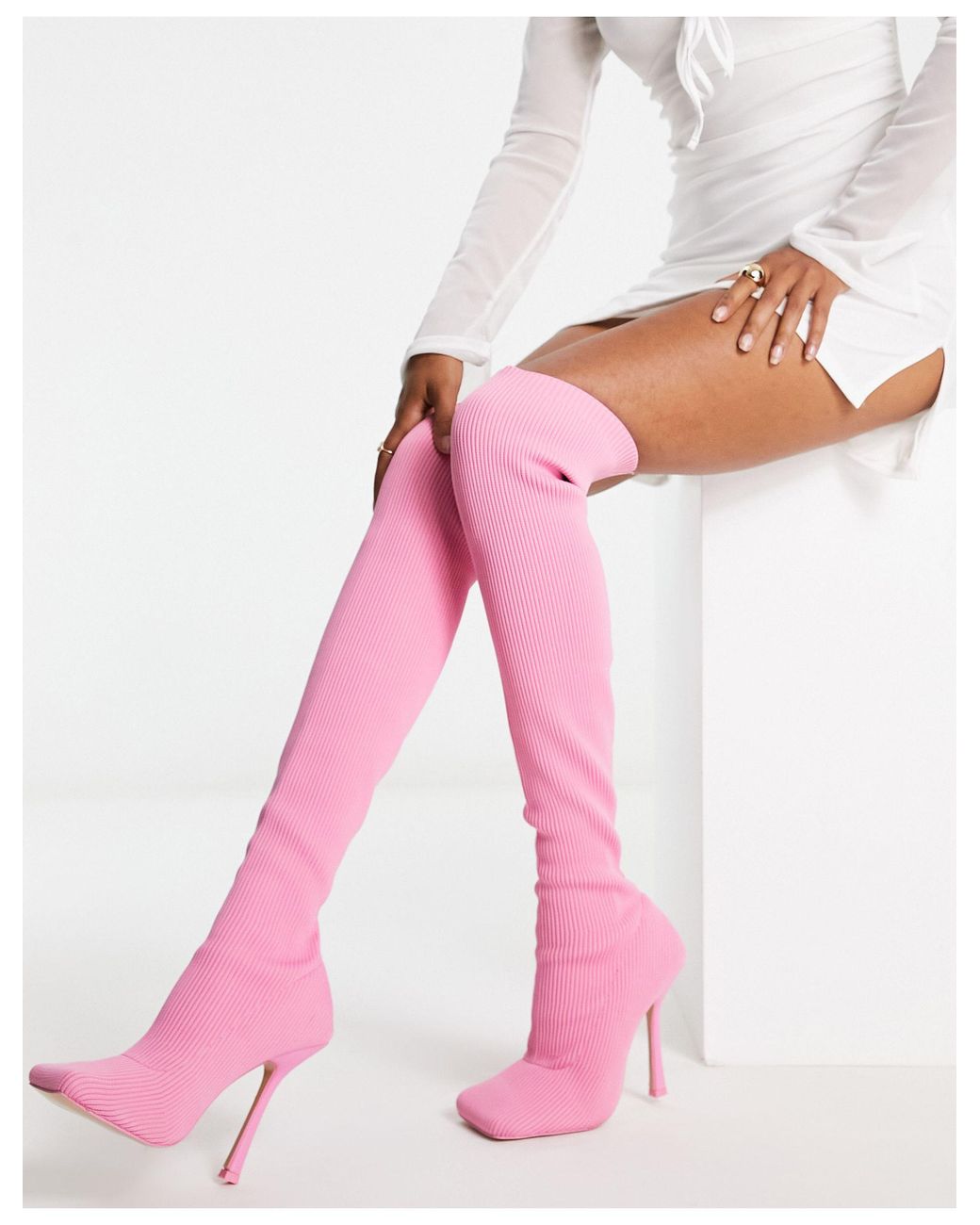 Over the knee clearance pink boots