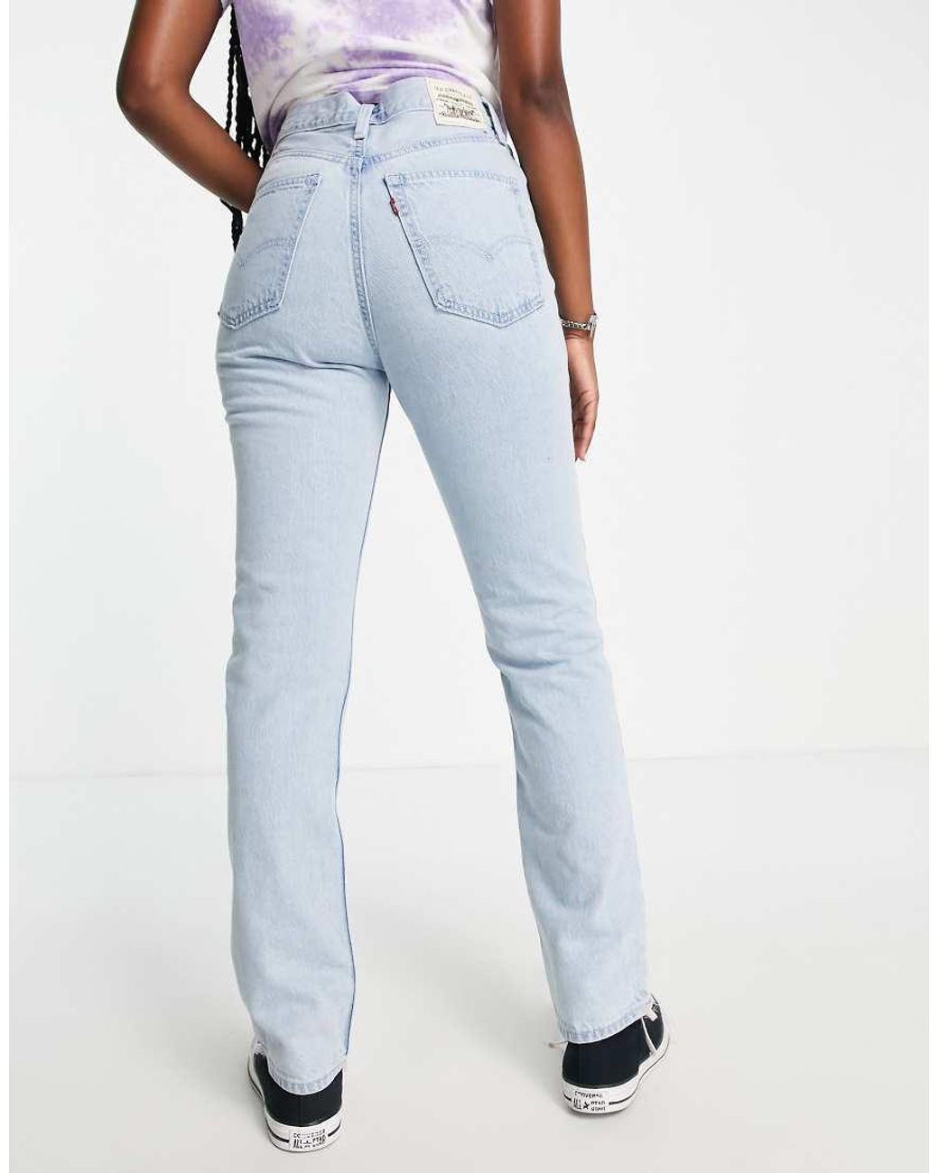 Vaqueros De Corte Recto Y Talle Alto Con Lavado Azul De Estilo Años 70 De Algodón Well Thread De Levi's de color Blue