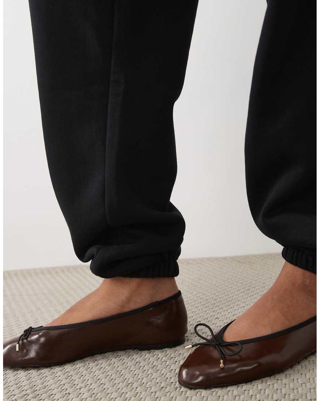 ASOS Black Asos Design Tall Cuffed Brushback joggers
