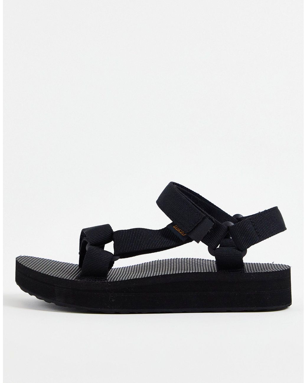 Sandalias negras con suela gruesa midform universal Teva de color Negro |  Lyst