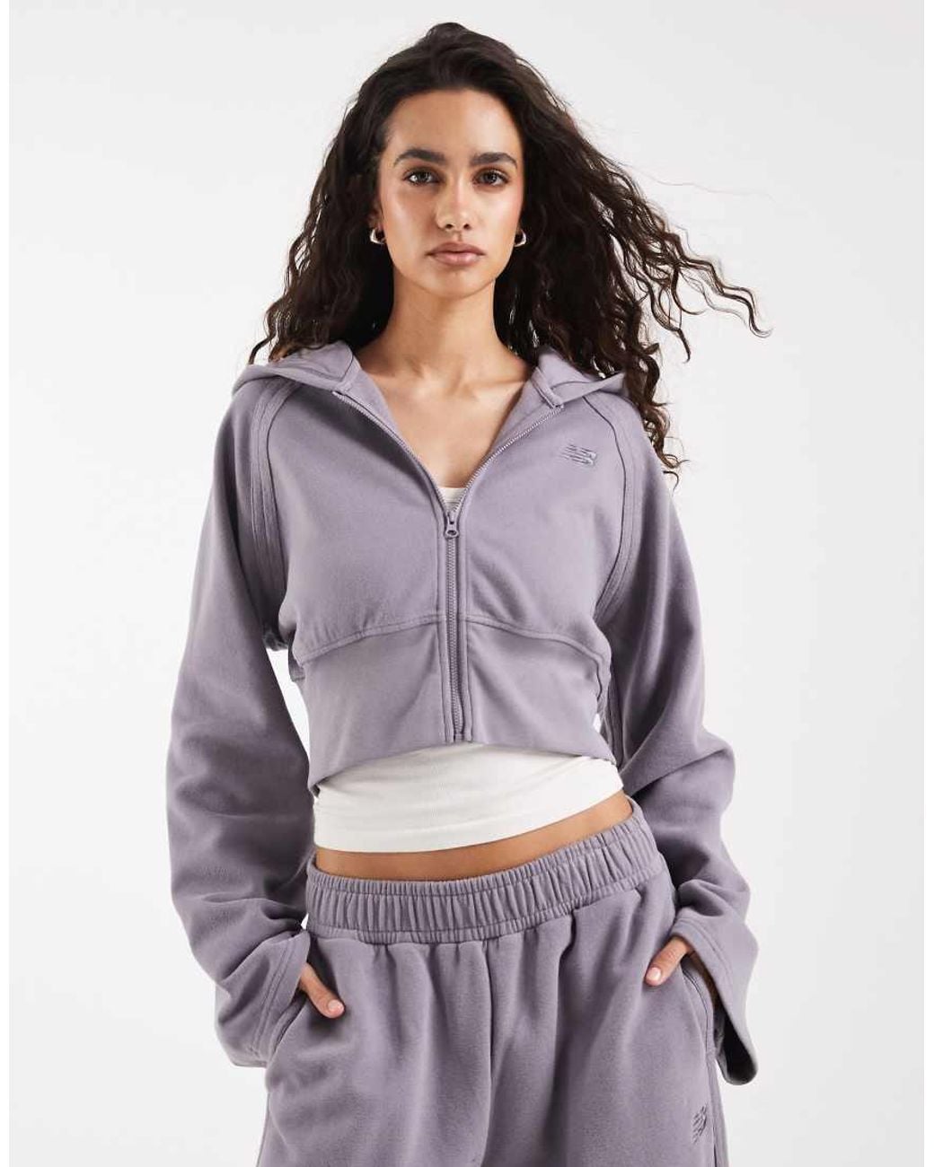 New Balance Purple Brushed Coastal Fleece Full Zip Jacket