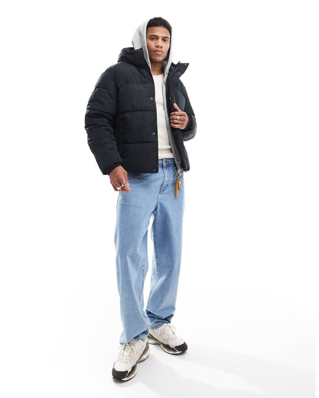 Jack & Jones Blue Short Puffer Jacket for men