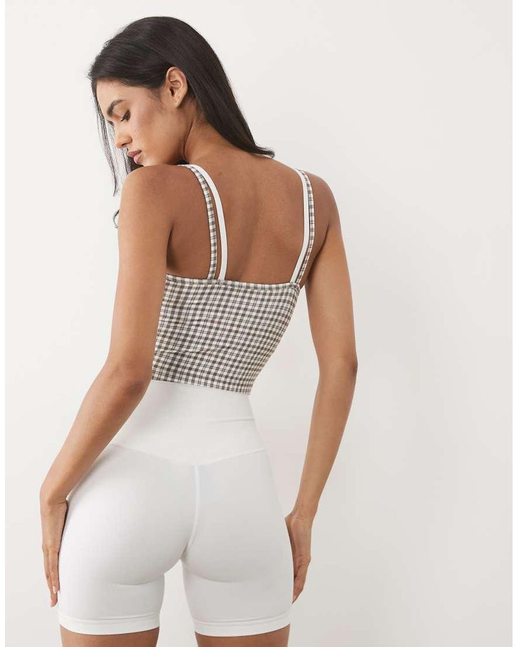 Abercrombie & Fitch White Ypb Double Layer Scoop Neck Tank Top