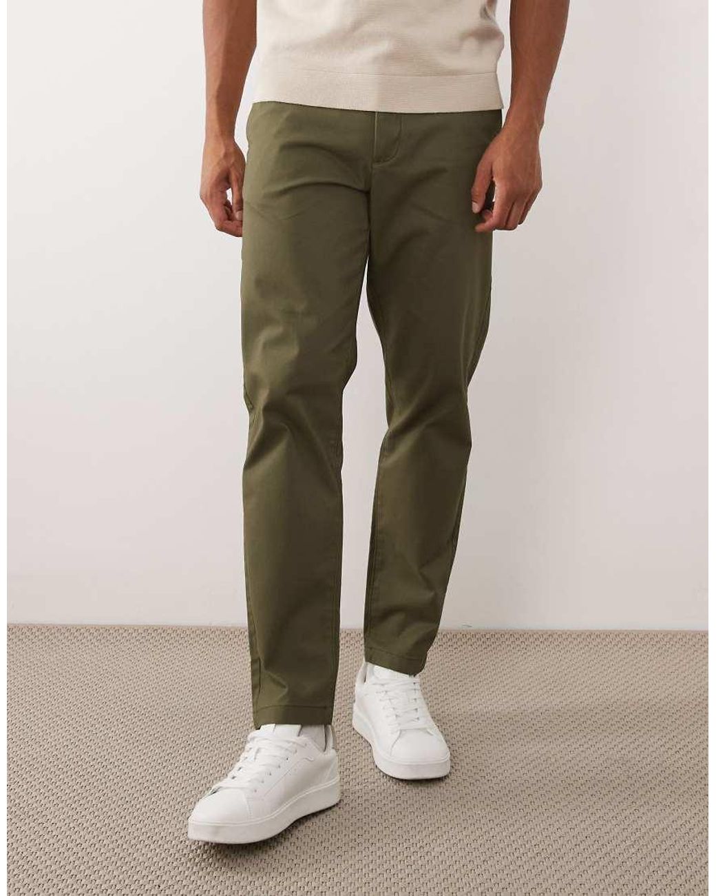 ASOS Natural Tapered Fit Chinos for men