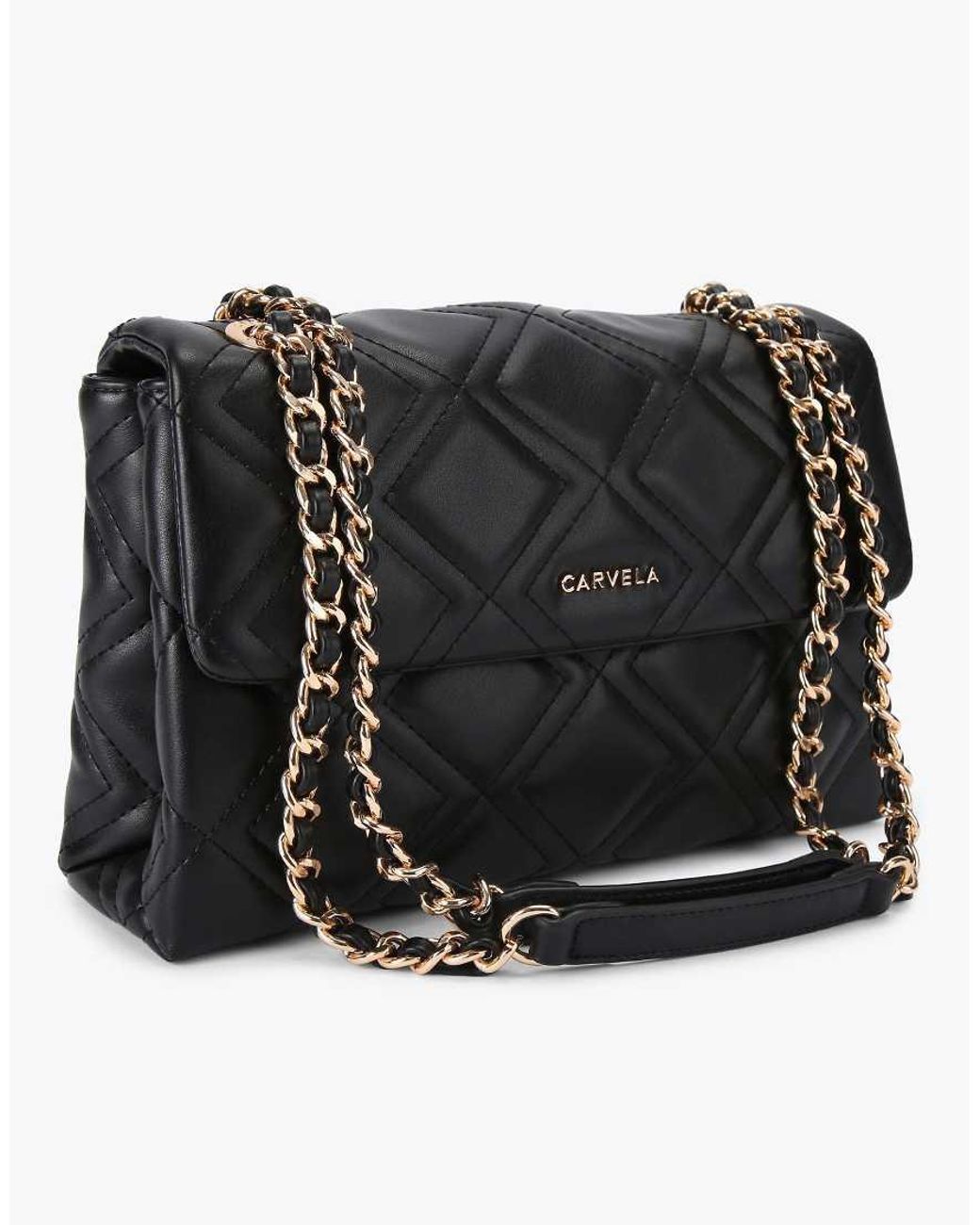Carvela Kurt Geiger Black Large Rosa Chain Shoulder Bag