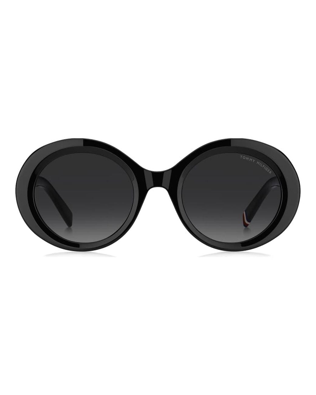 Tommy Hilfiger Sunglasses Black Tommysungl Bold Round Sunglasses With Shaded Gradient Lenses