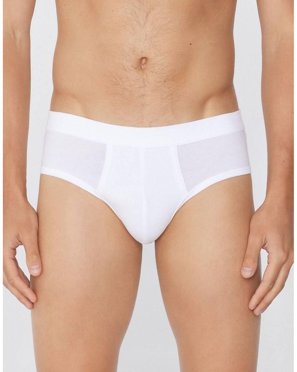 Tezenis White Extrafine Lightweight Cotton Briefs for men