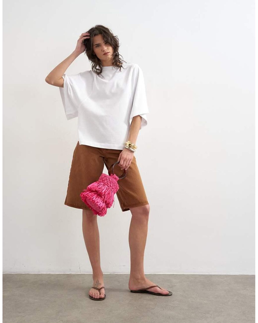 TOPSHOP White Batwing T-shirt