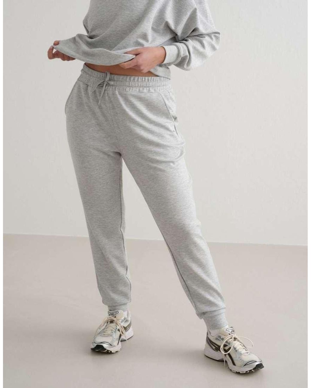 Aim'n Gray Light Melange Comfy Modal Pants